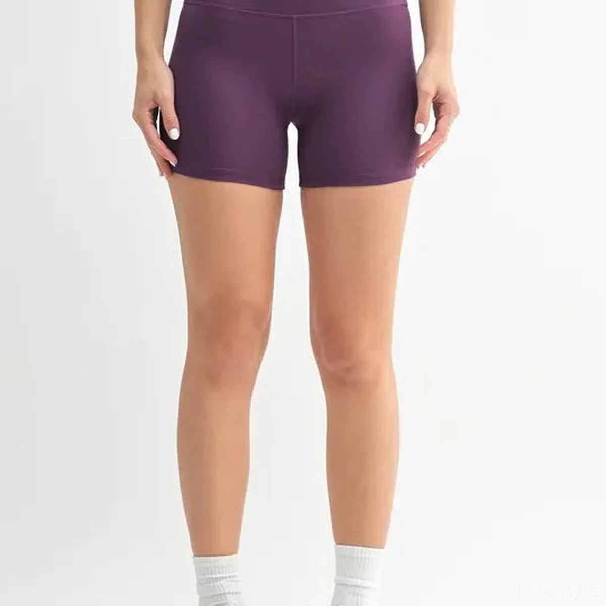 Venice Cloud Light Contour Biker Shorts in MERLOT