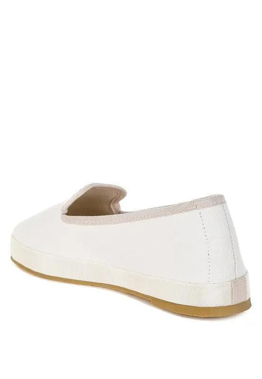Zapatos Rag Company Moshka Canvas Slip-On Loafers - Punta Redonda, Estilo Diario, Calce Cómodo