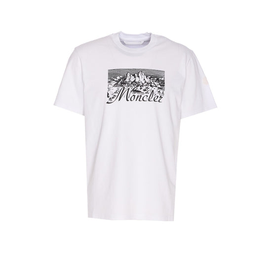 Moncler Men Mountain Print Logo T-Shirt