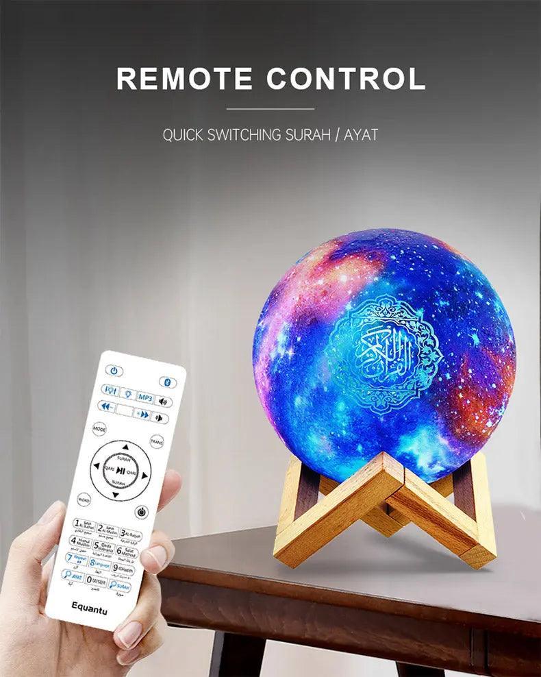 MR033 Color Moon Light Bluetooth Quran Speaker, QB512 Smart App Control Night Light