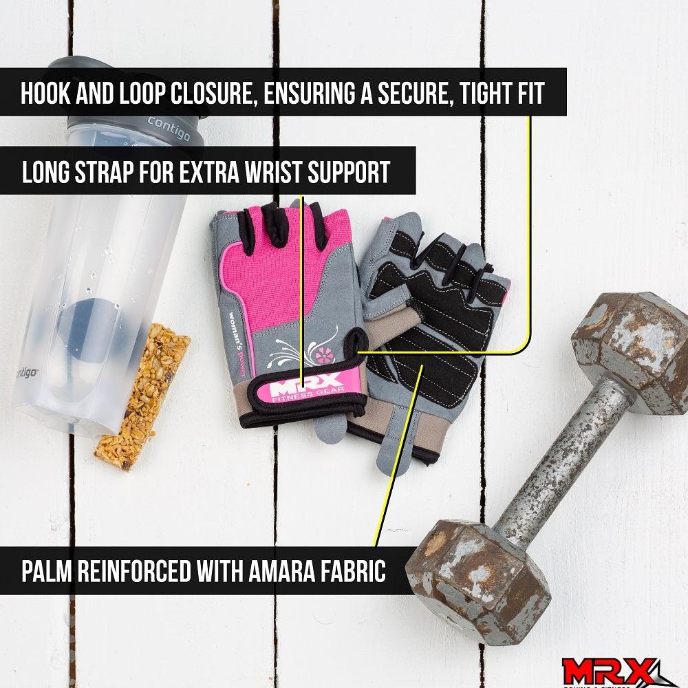 MRX Women's Weight Lifting Gloves for Gym Training and Workouts - Durable, Comfortable Grip