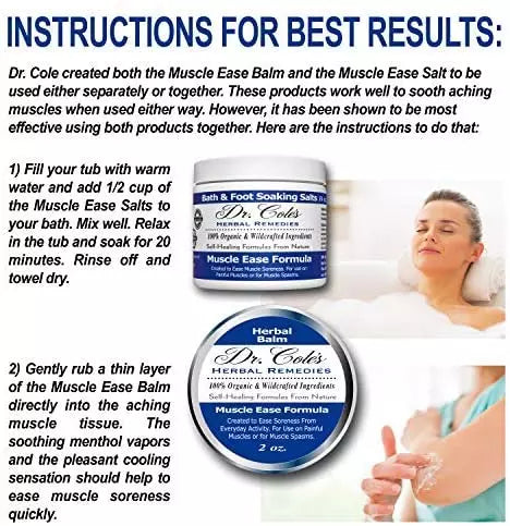 20 - Sales de baño relajantes Dr. Cole's Muscle Ease