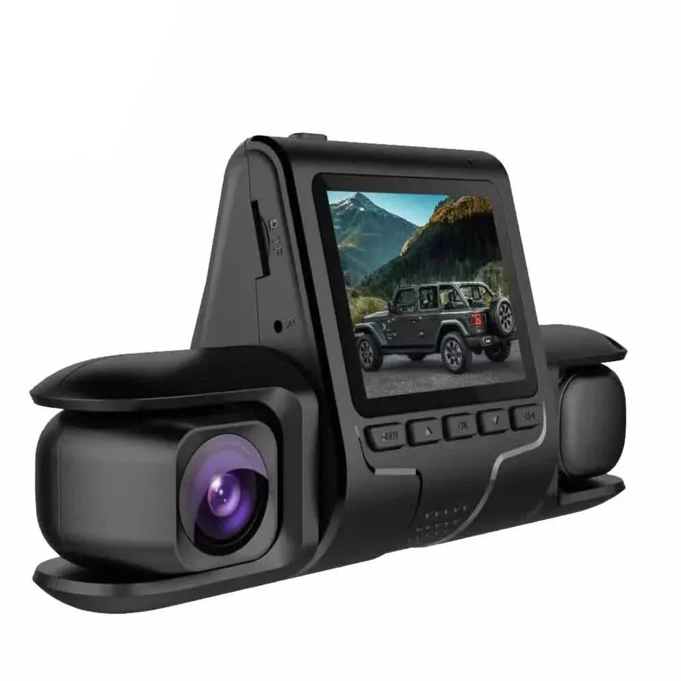Car Dashcam Recorder, 2.0 Inch Screen Dual Lens HD Night Monitoring Mini Dash Cam