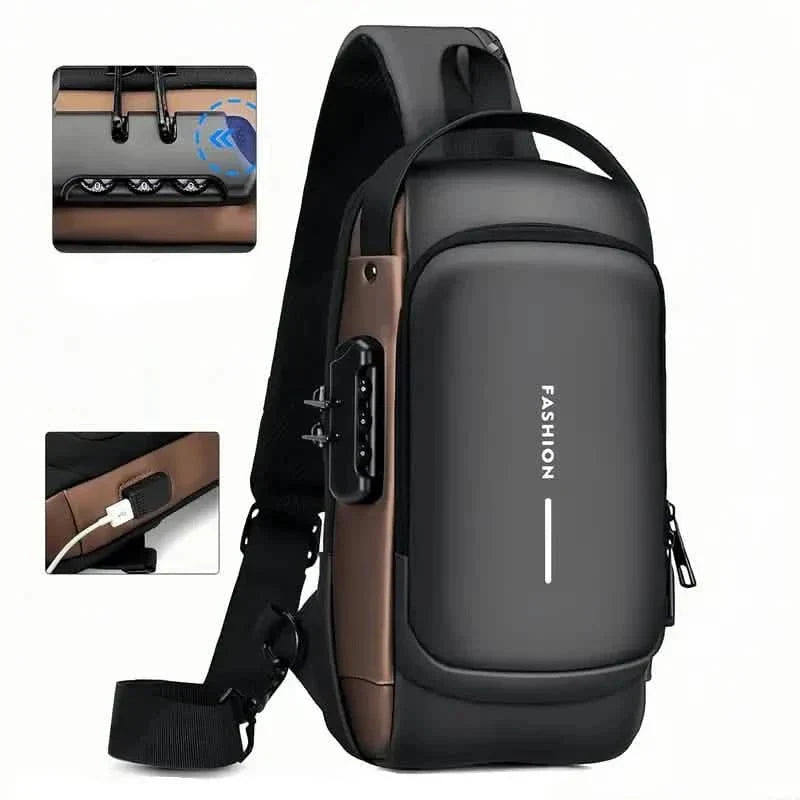 Multi-functional Trendy Sling Bag with Password Lock