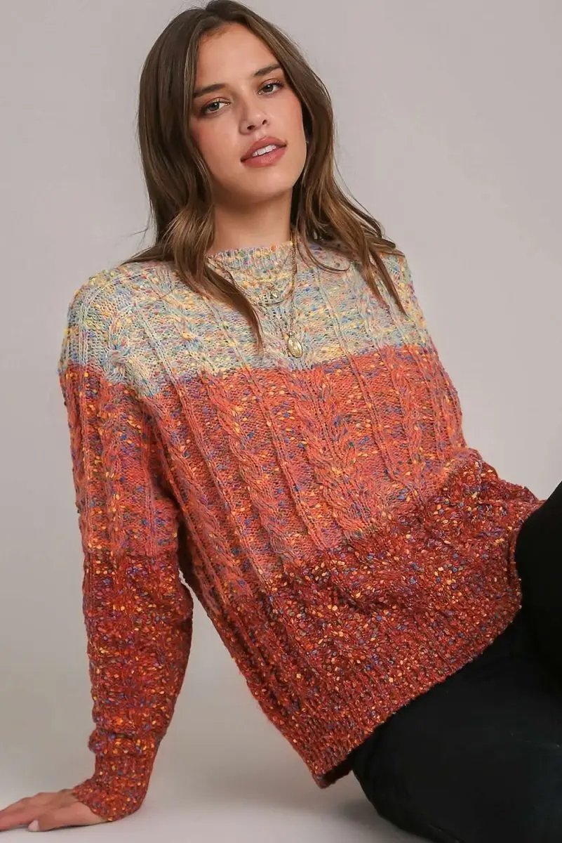 Sweaters Love Salve Confetti Wool Sweater Women's Daily Casual Knit Top - Soft & Colorful