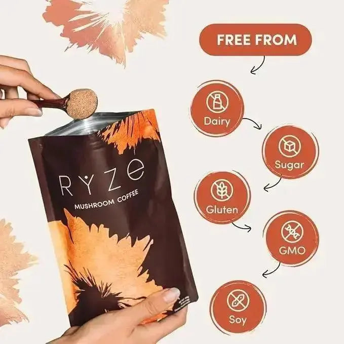 Café de Champiñones Ryze (30 Porciones) Paquete de 2