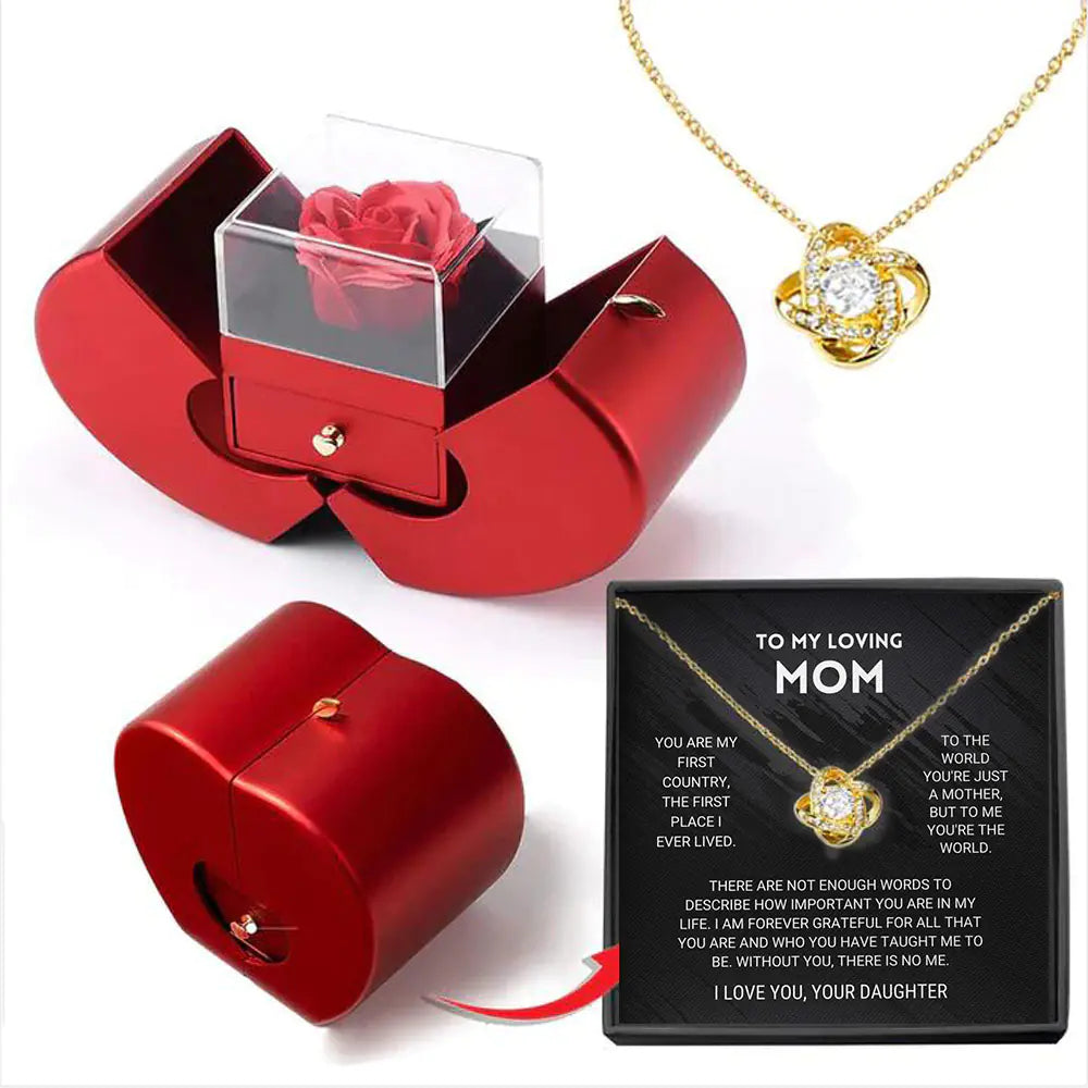 Luxury Four-Leaf Clover Necklace Gift Box Set