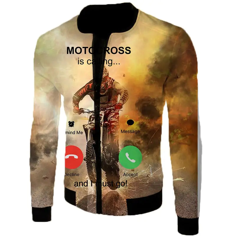 Men's 3D Digital Color Print Flight Jacket Suit