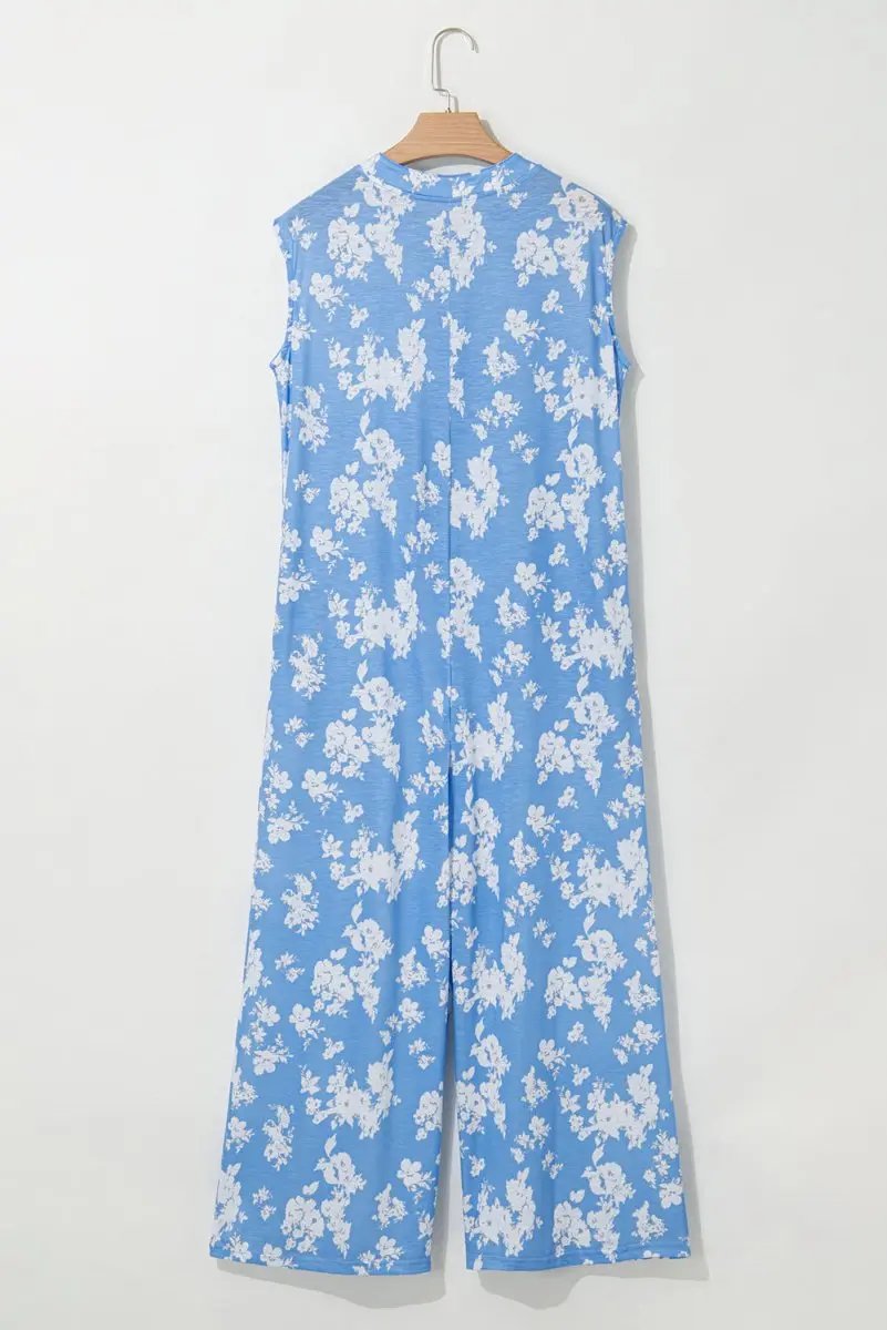 Dresses Love Salve Floral Jumpsuit Women's Casual Wide Leg Romper - Relaxed Fit, Stylish