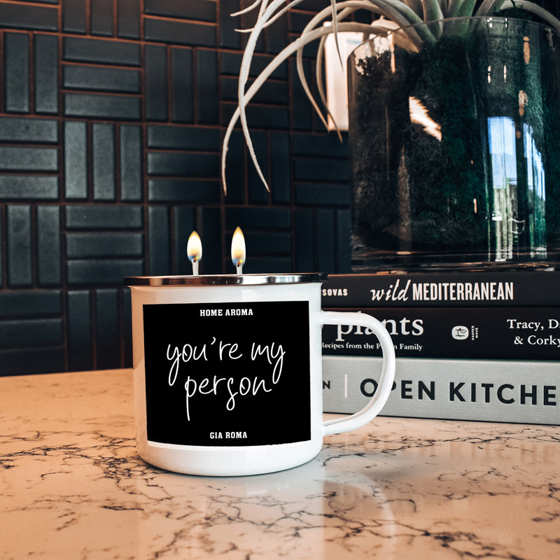 16oz Reusable Metal Candle Mug Scented Candle With Custom Label Color Option