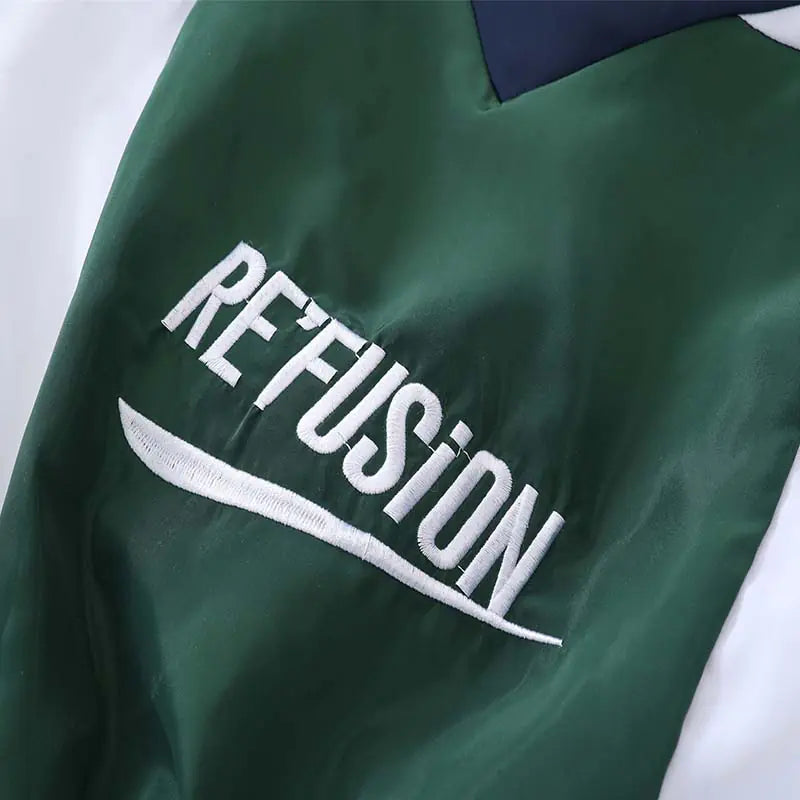 Men's Patchwork Embroidery Bomber Varsity Jacket