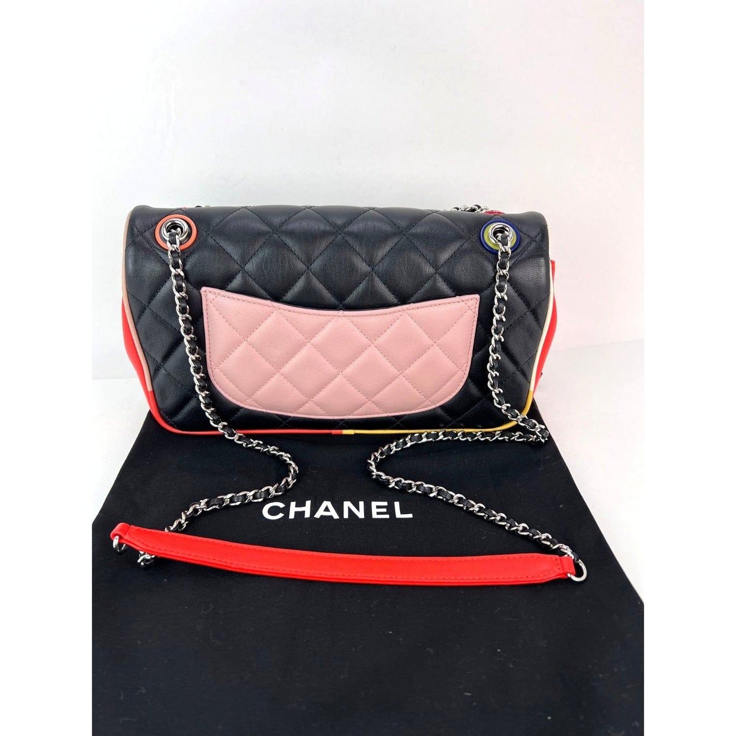 Chanel Lambskin Plexiglass Quilted Medium Cuba Color Flap Bag