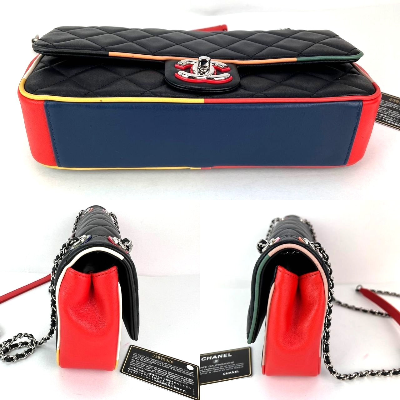 Chanel Lambskin Plexiglass Quilted Medium Cuba Color Flap Bag