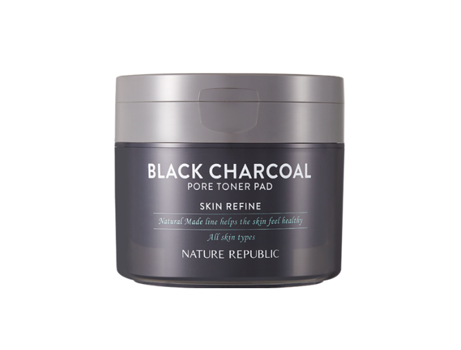 [NATURE REPUBLIC] Black Charcoal Pore Toner Pad 100g/50ea