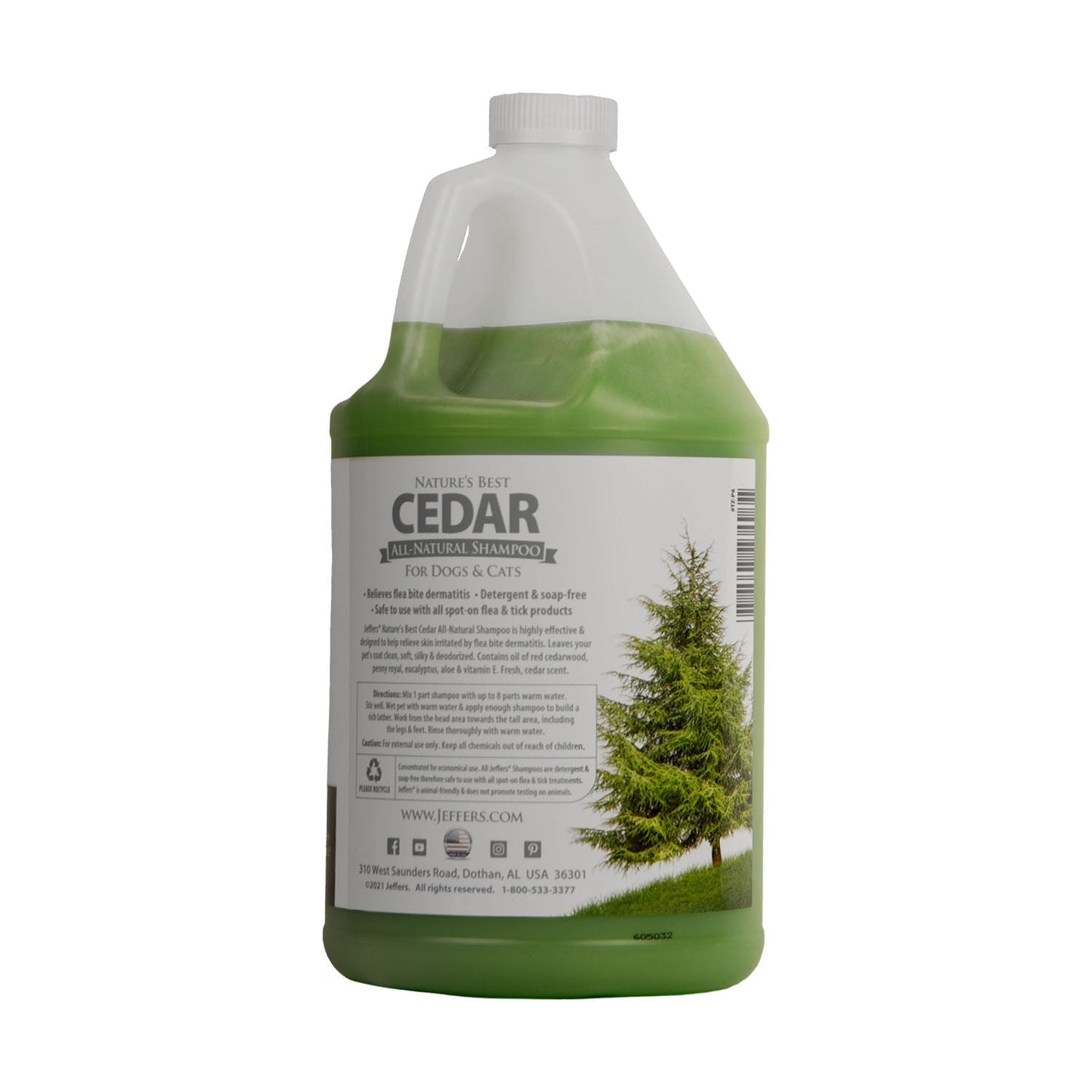 Champú antipulgas totalmente natural Nature's Best Cedar para perros y gatos de Jeffers Pet