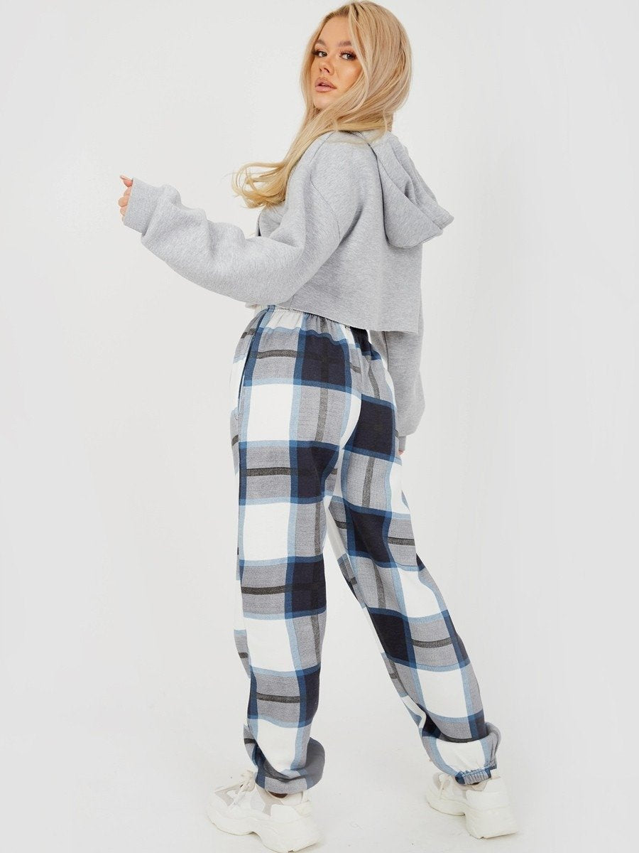 Pantalones de chándal de cuadros para mujer - Pantalones de chándal con estampado de cuadros