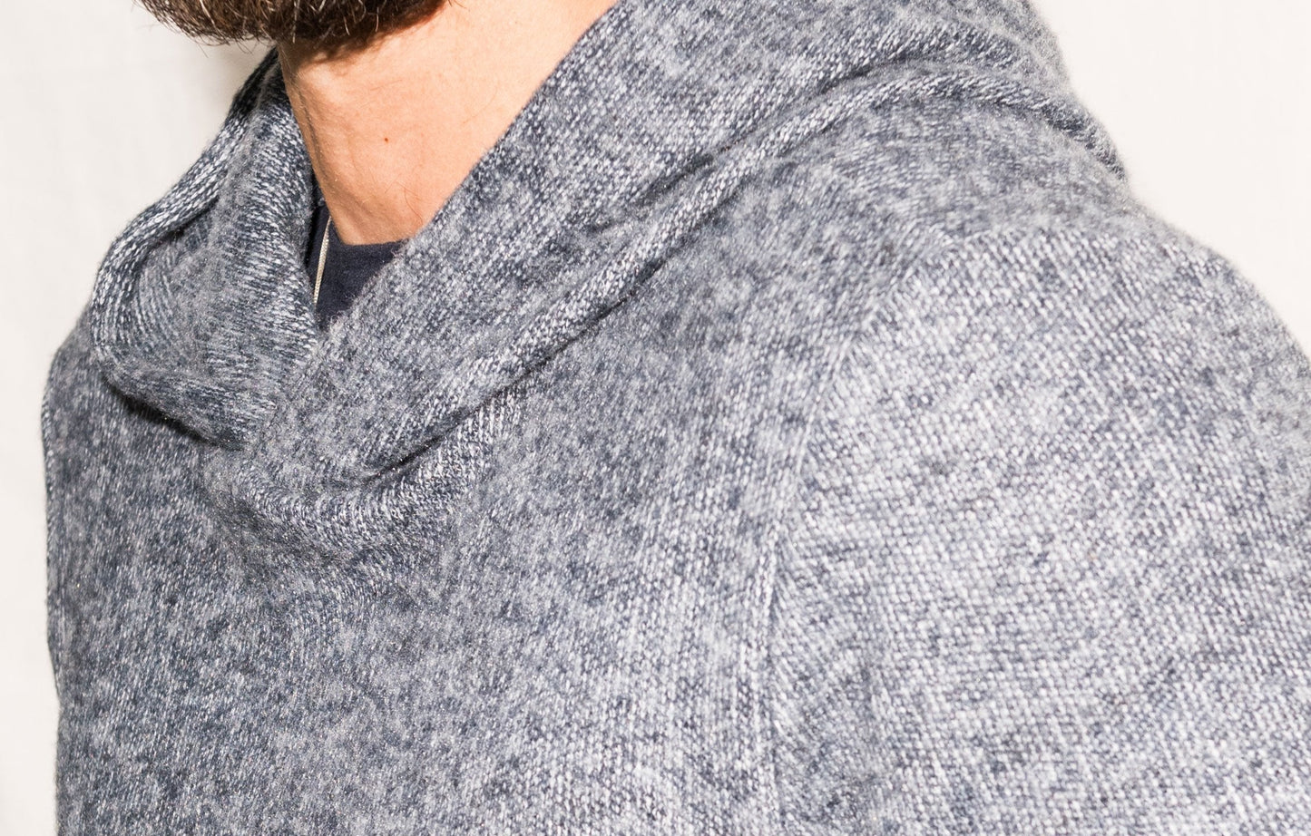 Sudadera con capucha de punto suave jaspeado para hombre