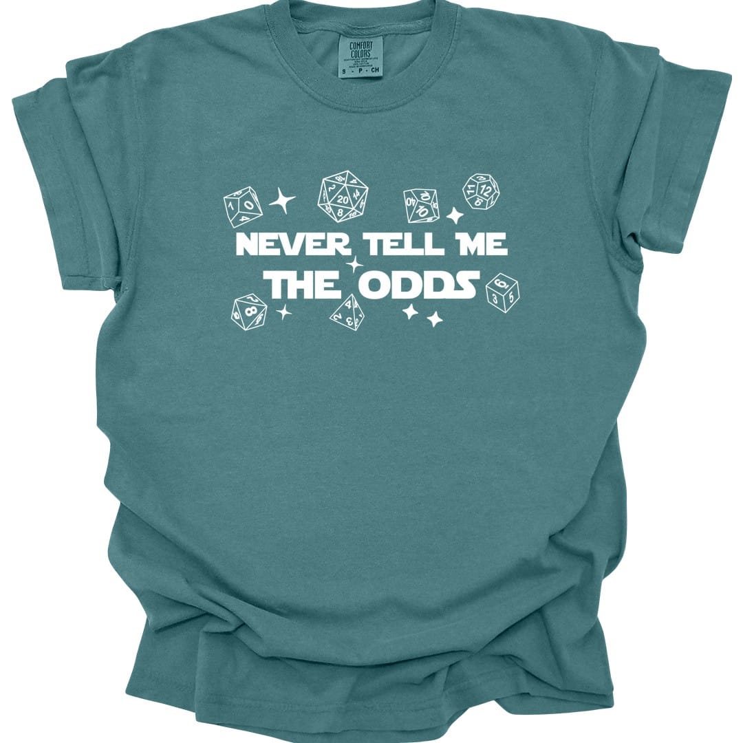 Never Tell Me The Odds D&D T-Shirt - Comfort Colors