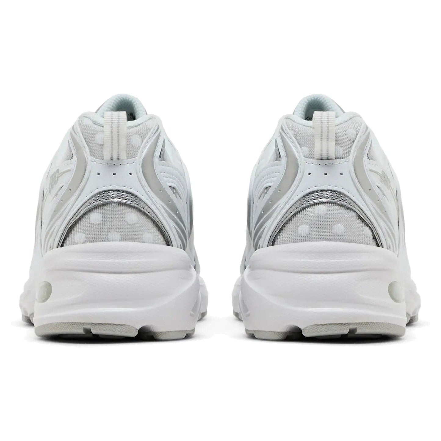 New Balance 530 White Silver Metallic Polka Dots