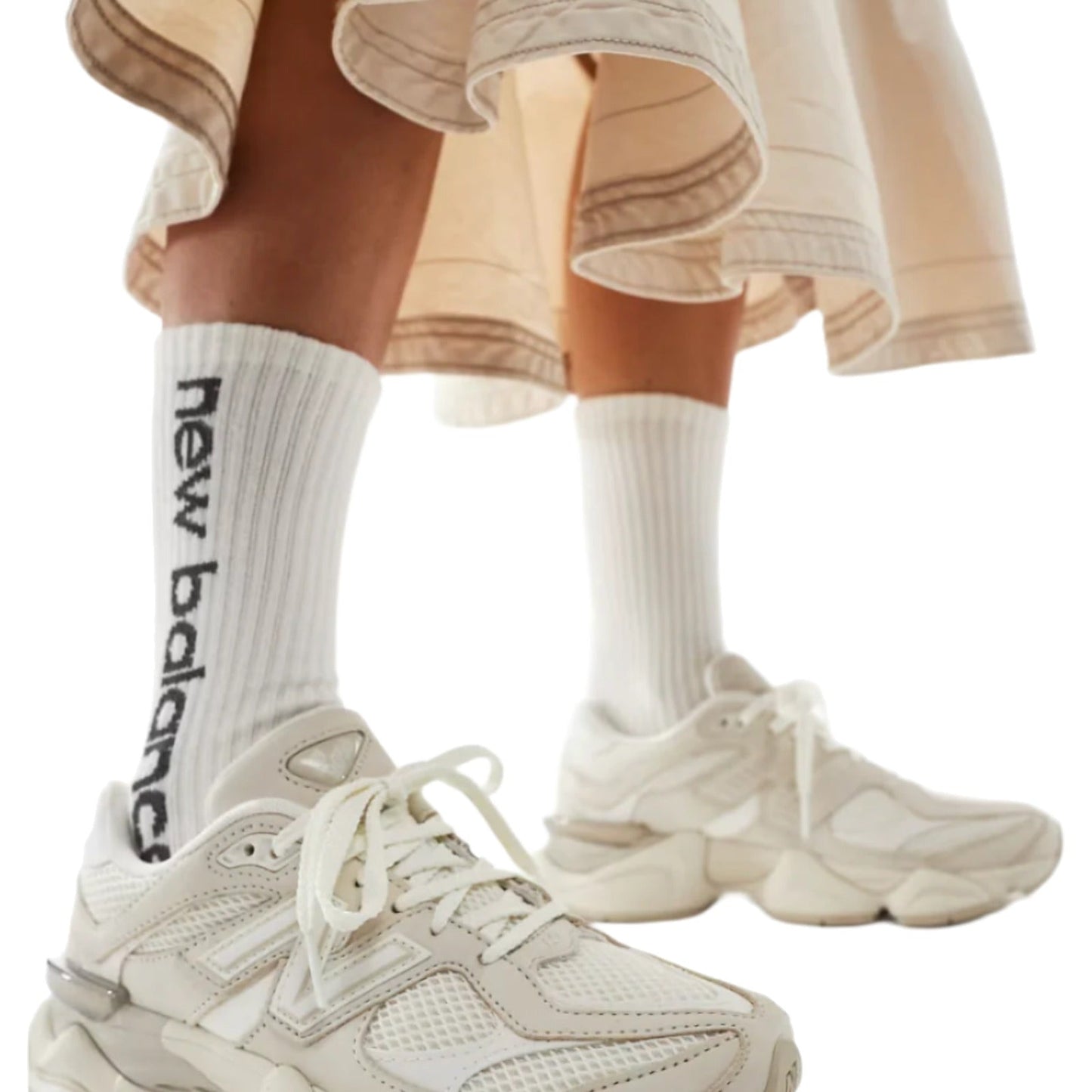 New Balance 9060 Beige Ribbon Laces