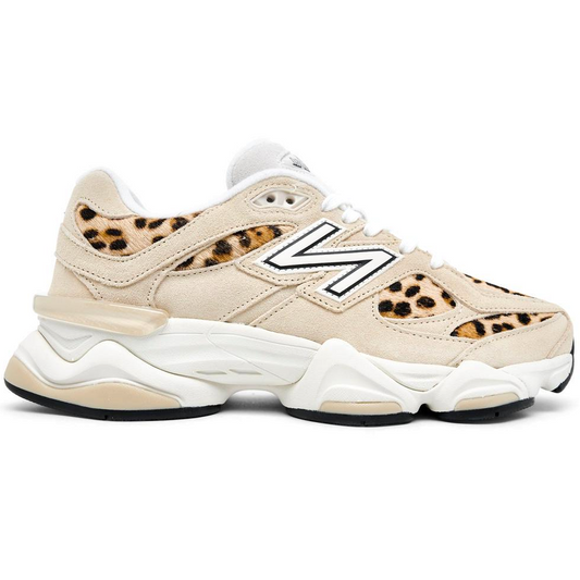 New Balance 9060 Tan Leopard Print White (Women's)
