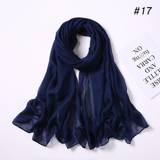 New Fashion Soft Cotton Elegant Viscose Scarf Ladies Scarf Shawls Lightweight Elegant Wraps  Muslim Hijab scarf scarves For Women