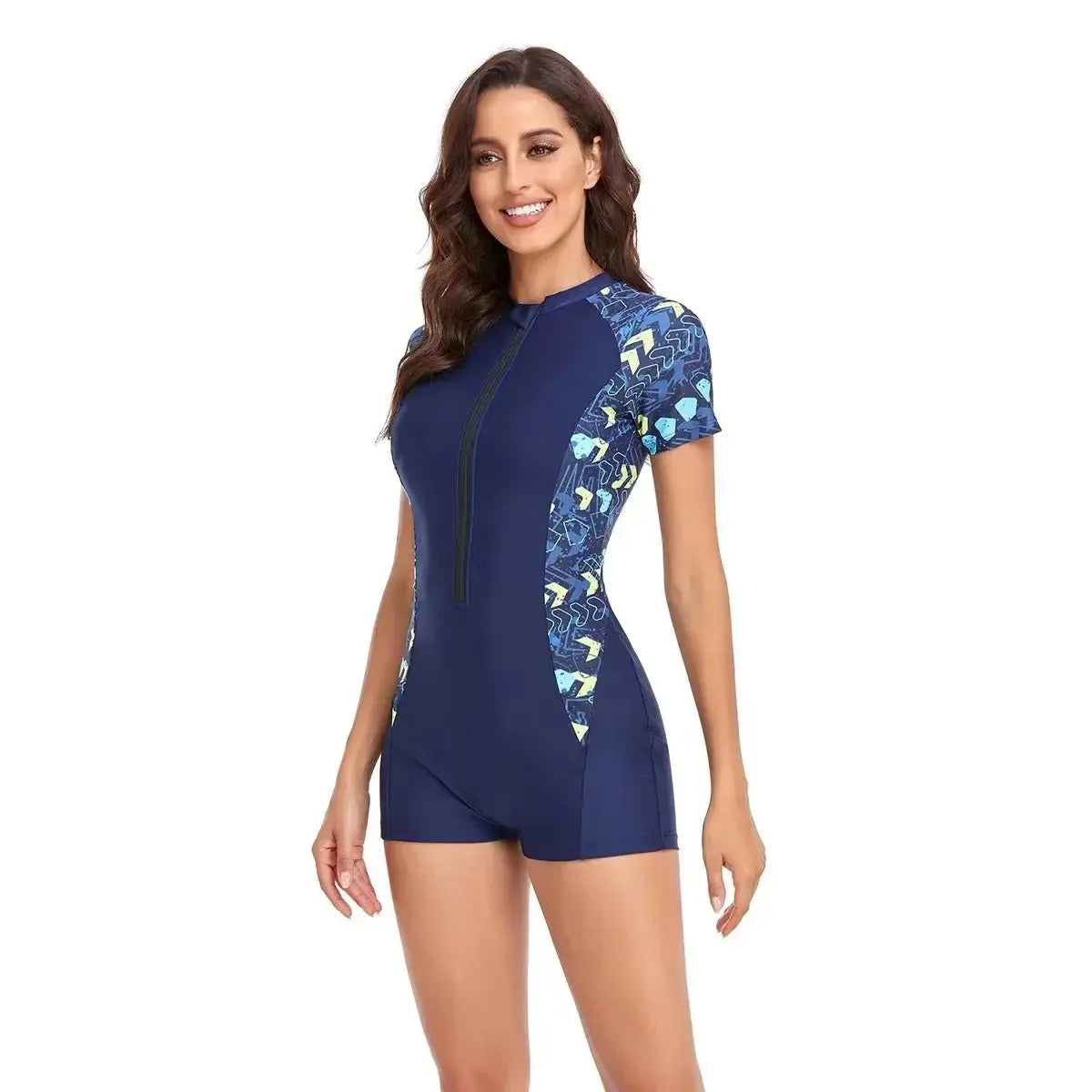 Accessories Love Salve Printed Swimsuit Women's Surfing One Piece - Long Sleeve Coverage