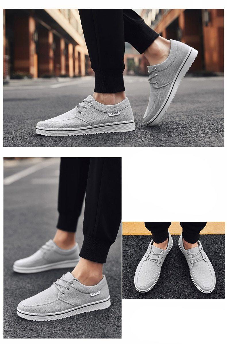 New Men's Flats High Quality Casual Shoes Handmade Shoes Casual Sports Flats Men Lightweight Comfortable Walking Shoes Outdoor Walking Sneakers For Mens
