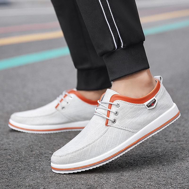 New Men's Flats High Quality Casual Shoes Handmade Shoes Casual Sports Flats Men Lightweight Comfortable Walking Shoes Outdoor Walking Sneakers For Mens