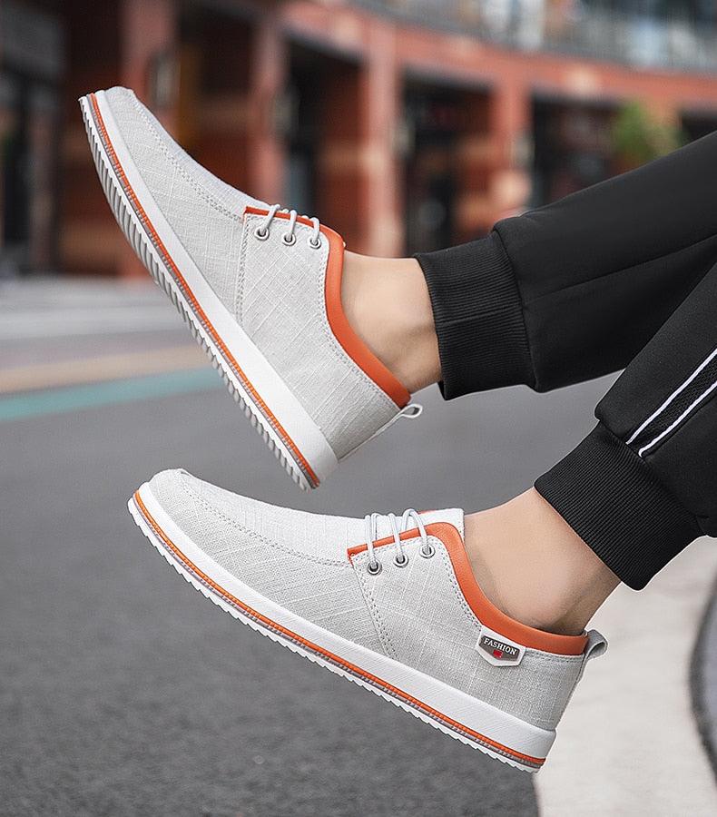 New Men's Flats High Quality Casual Shoes Handmade Shoes Casual Sports Flats Men Lightweight Comfortable Walking Shoes Outdoor Walking Sneakers For Mens