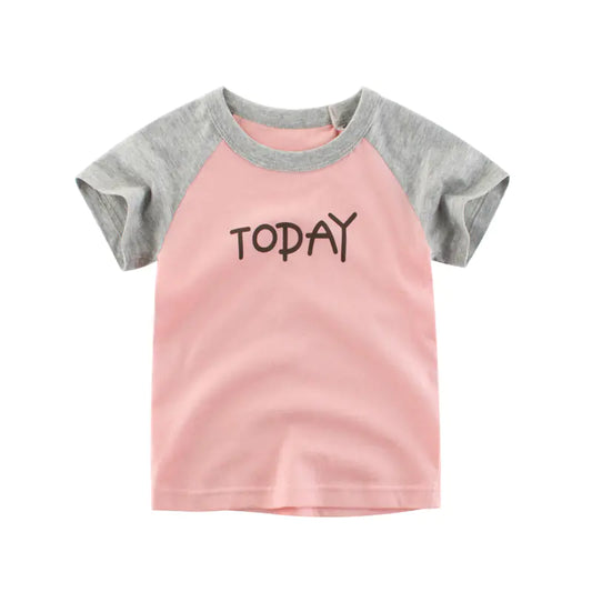 New Western Style Baby Girl Short Sleeve Tee - # GIAA21510009