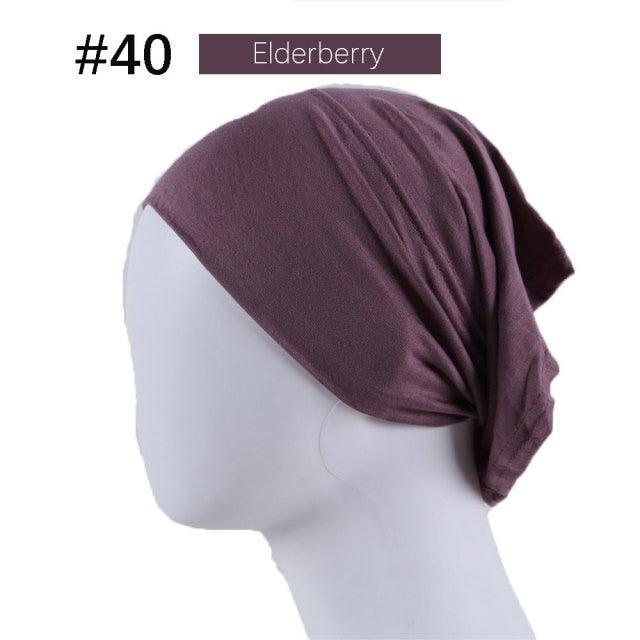 New Winter Autumn Soft Solid Color Inner Hijab  Cap Lightweight Muslim Turban Elegant Hijab Caps Hat Islam Under Scarf  Undercap Bonnet Color Soft Jersey Stretch Hijab's Tube Cap Hat Hijab Bonnet Muslim Women Scarf Turbans Head For Women