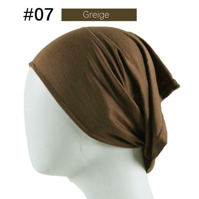 New Winter Autumn Soft Solid Color Inner Hijab  Cap Lightweight Muslim Turban Elegant Hijab Caps Hat Islam Under Scarf  Undercap Bonnet Color Soft Jersey Stretch Hijab's Tube Cap Hat Hijab Bonnet Muslim Women Scarf Turbans Head For Women