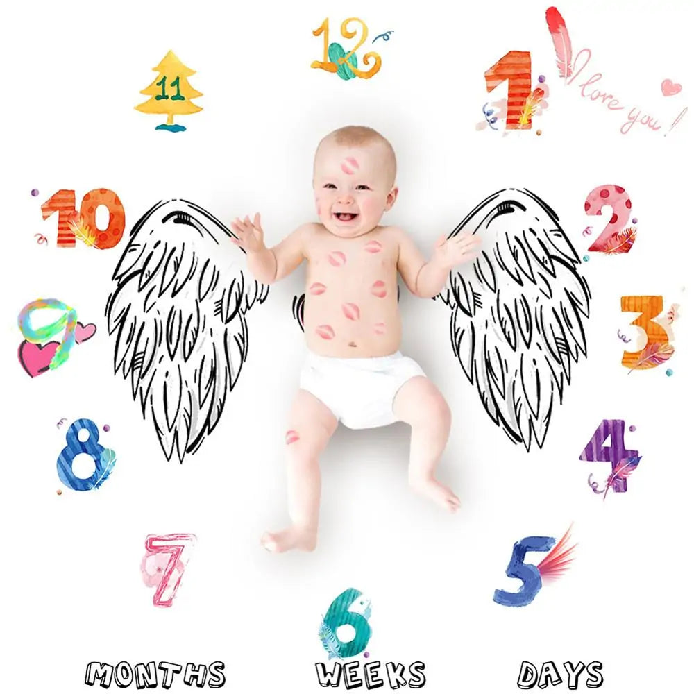 Newborn Baby Milestone Photography Blanket - # BAGE41110002