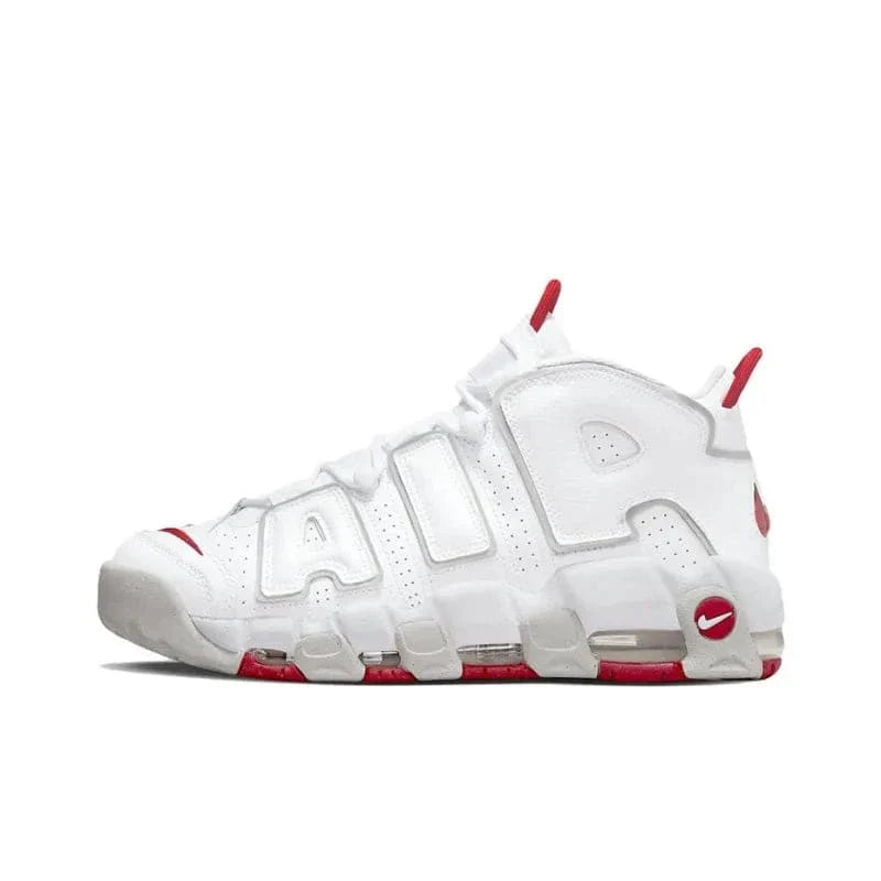 Nike Air More Uptempo 96 White Grey Fog University Red