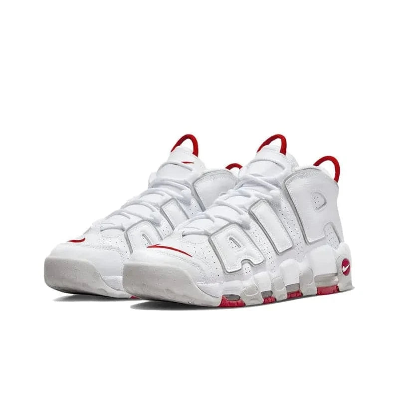 Nike Air More Uptempo 96 White Grey Fog University Red