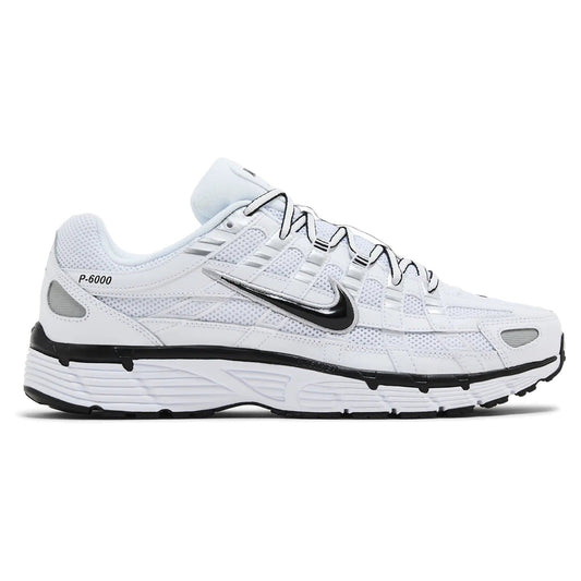 Nike P-6000 White Metallic Silver Black