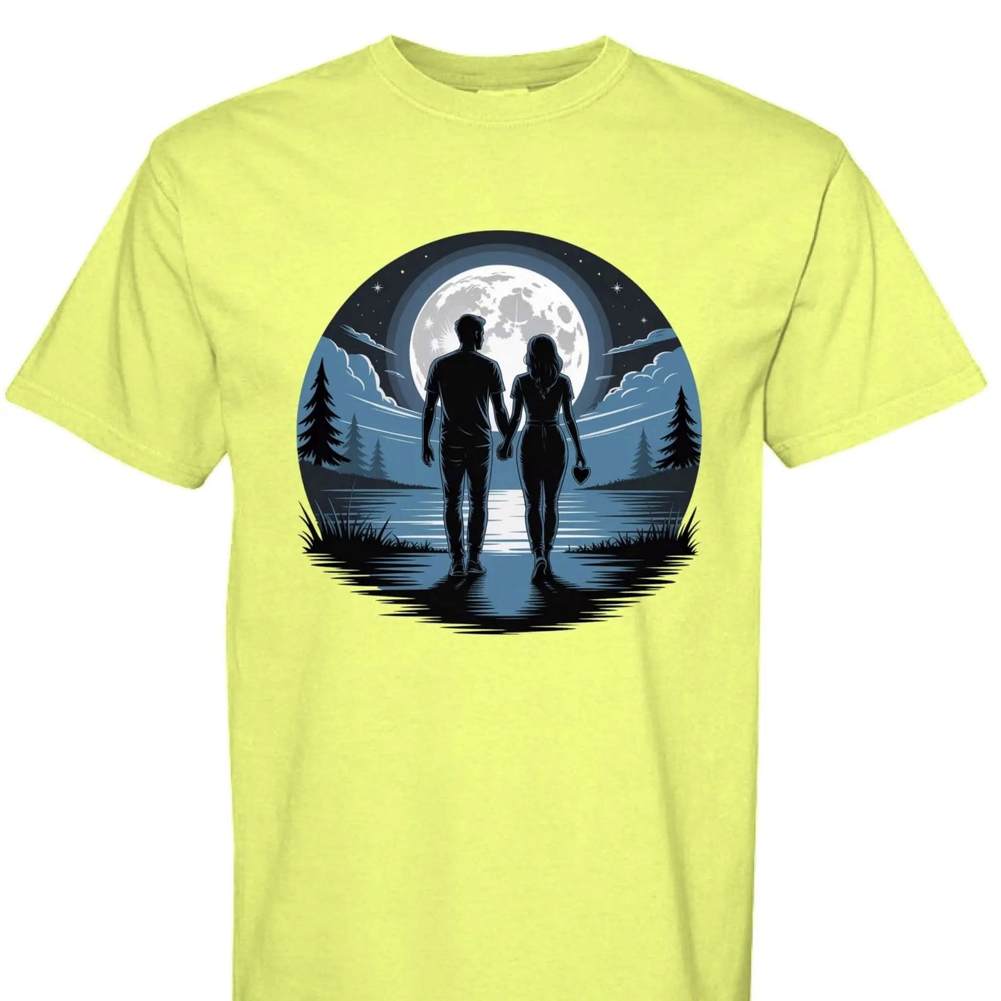 Nighttime Stroll Under Moonlight Romance