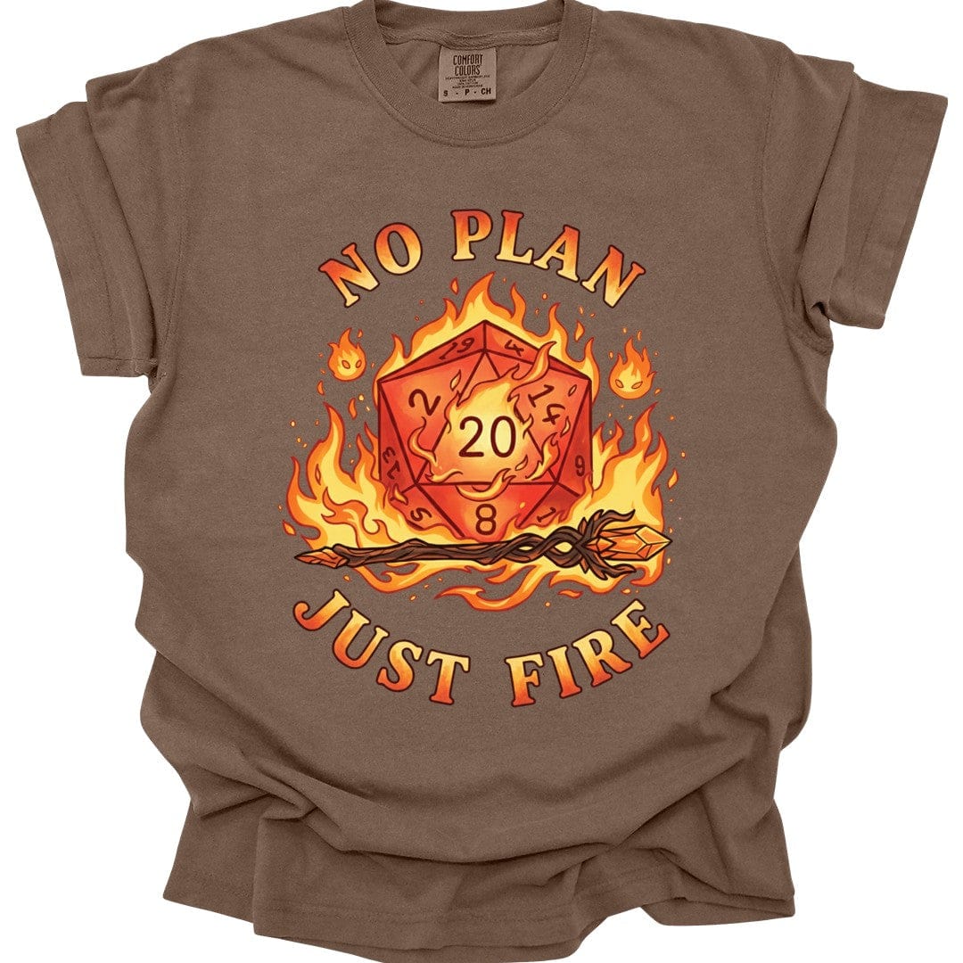 No Plan Just Fire T-Shirt - Comfort Colors