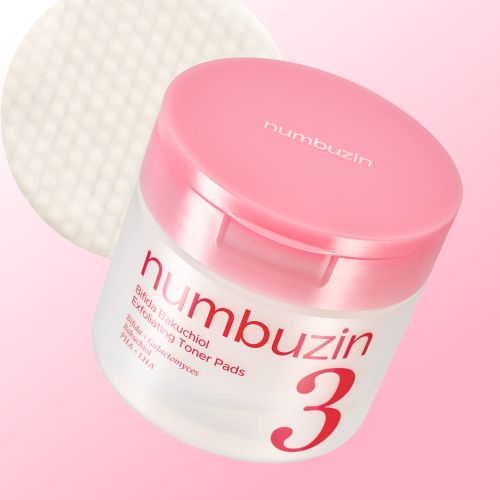 numbuzin No.3 Bifida Bakuchiol Exfoliating Toner Pads 190ml/70ea