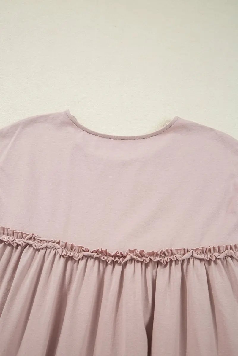 Women's Mini Dress | Frilled Trim Cotton Blend