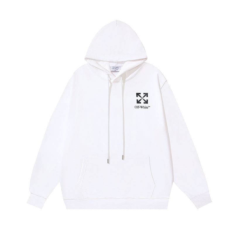 OFF-WHITE Arrows Print Hoodie White/Black