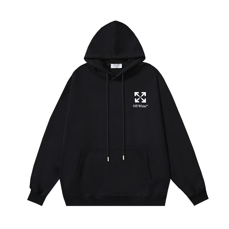 OFF-WHITE Arrows Print Hoodie White/Black