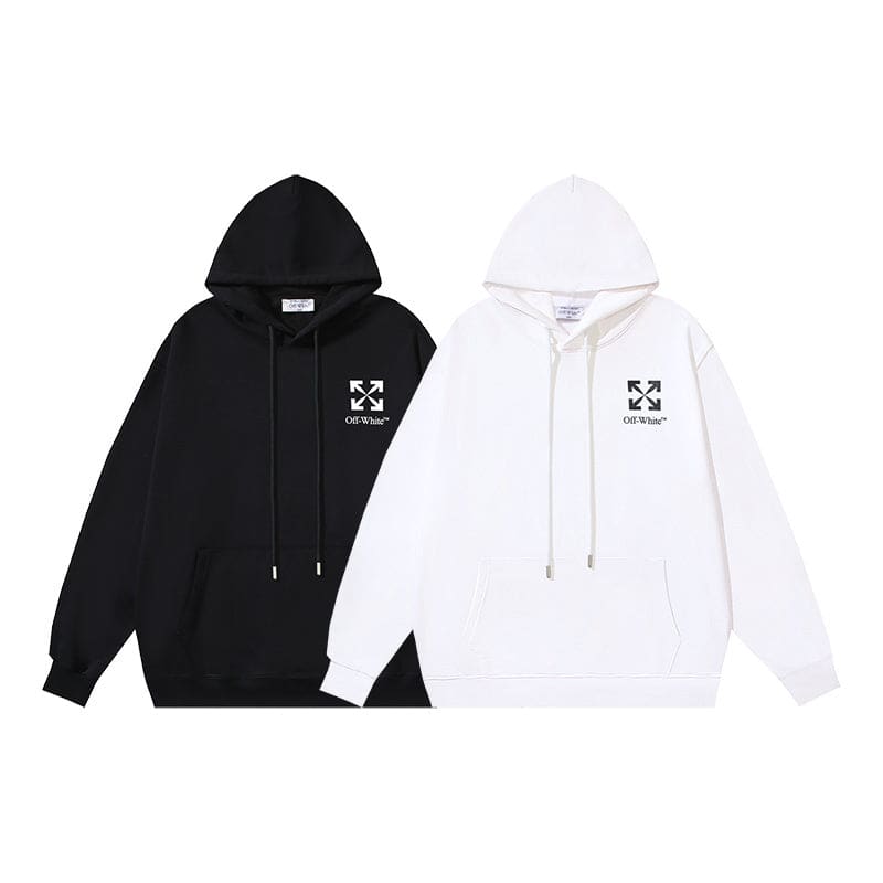 OFF-WHITE Arrows Print Hoodie White/Black