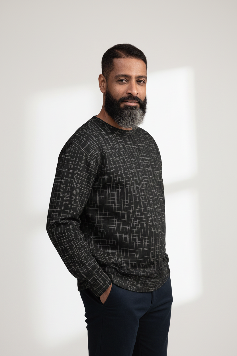 Architectural Silence Sweatshirt | Minimalist Geometric Unisex