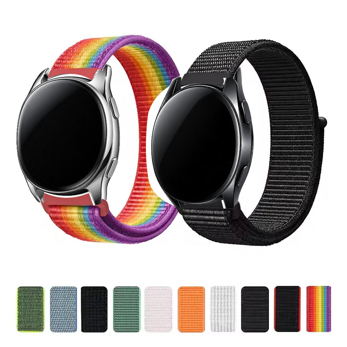 OnePlus Watch Nylon Sport Loop Band, Adjustable Velcro, 50 Colors
