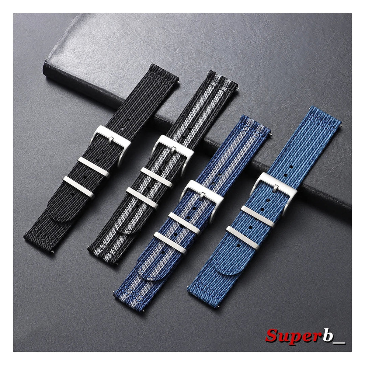 OnePlus Watch Ribbed Nylon Band, Two-Piece, Quick Release