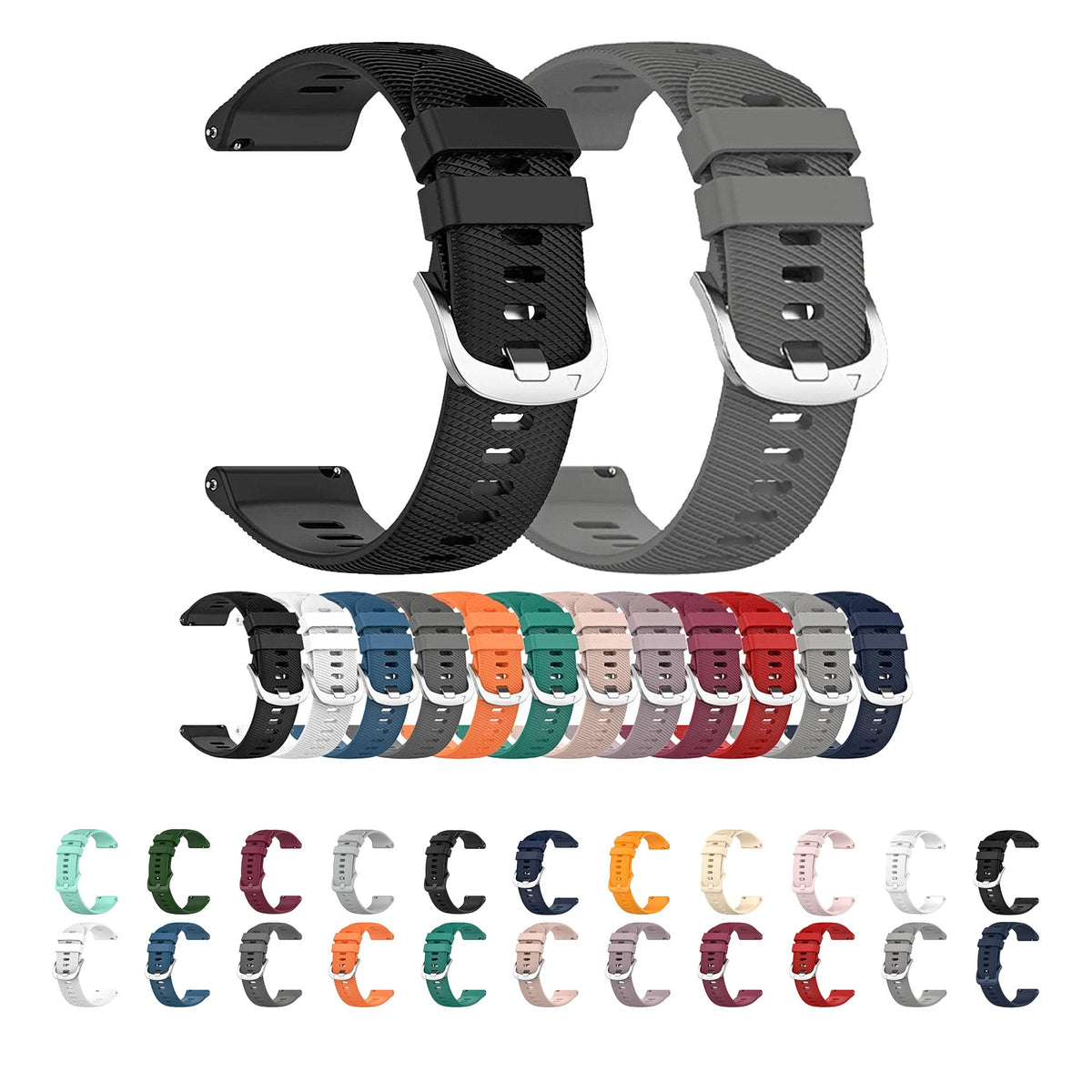 OnePlus Watch Textured Silicone Band, Solid & Two-Tone, 32 Colors