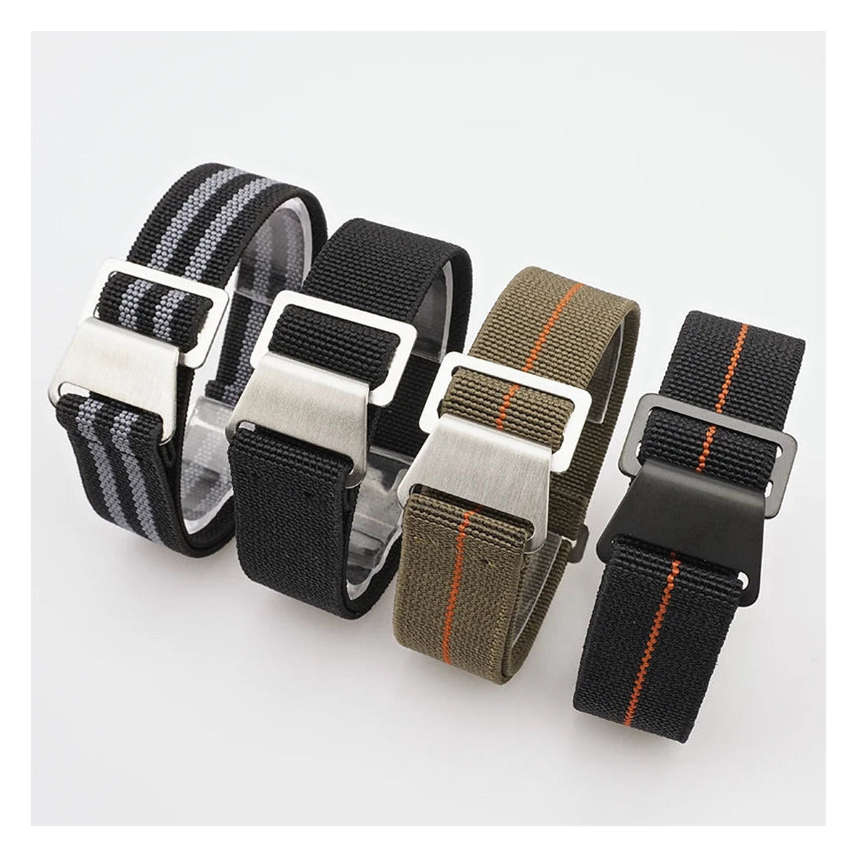Garmin 18/20/22mm Quick Release Elastic Parachute Nylon Band with Hook Clasp