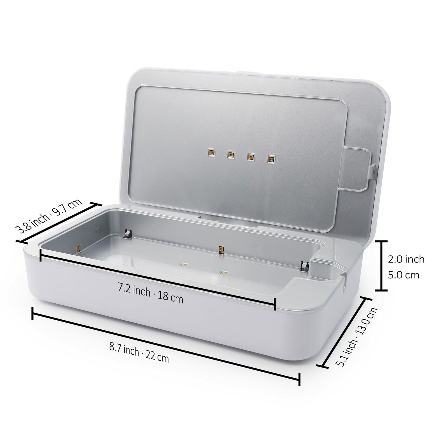 UV Sanitizer Box with Wireless Charger| Phone Screen Disinfecting (Brown)